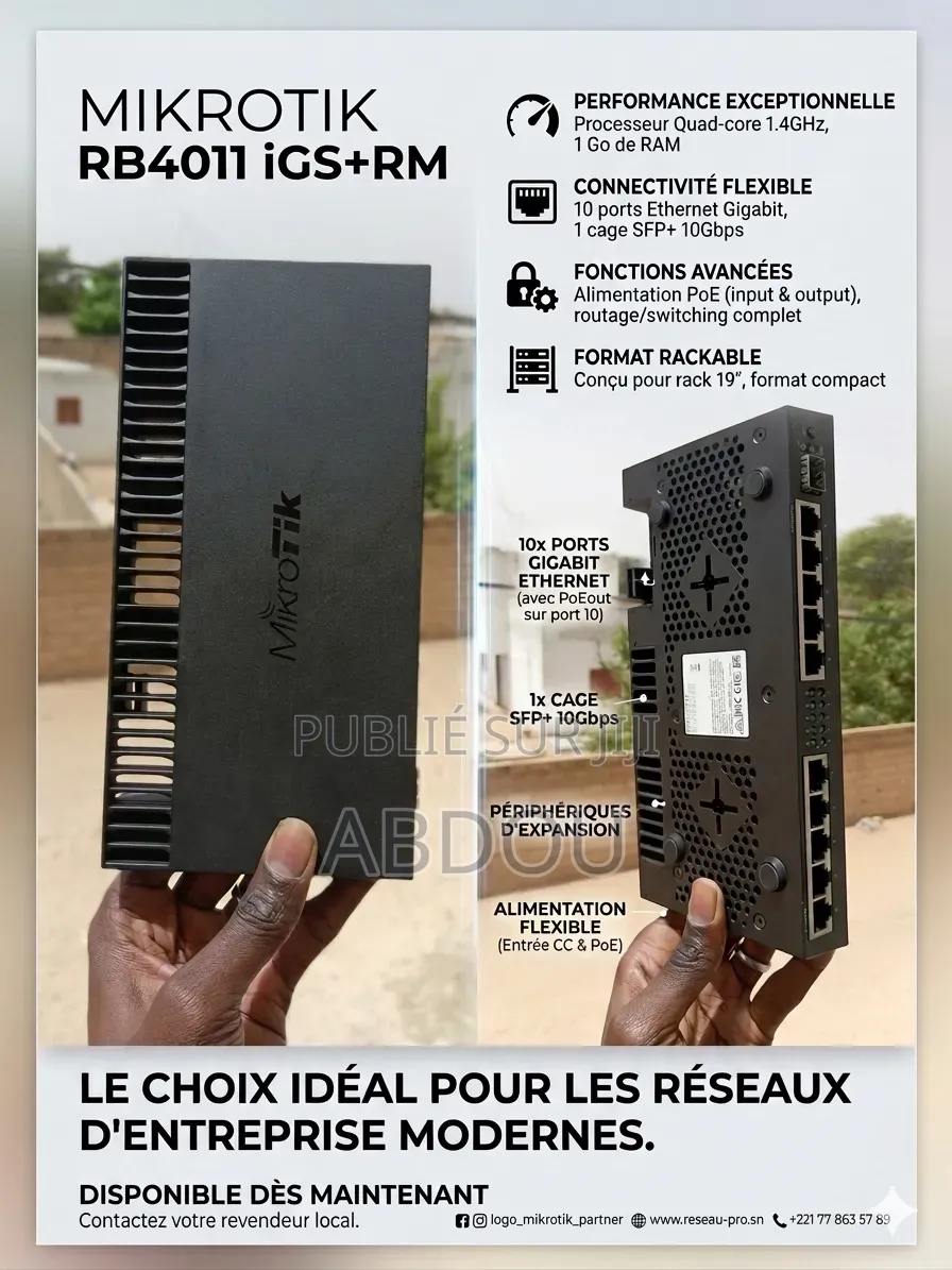 Routeur Switch Wifi Mikrotik Rb4011 Cisco Starlink