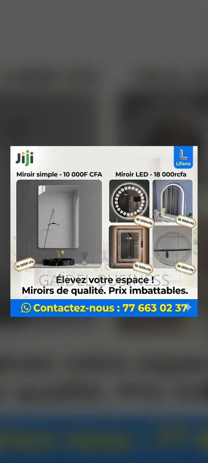 Miroir Led Moderne (Style Futuriste