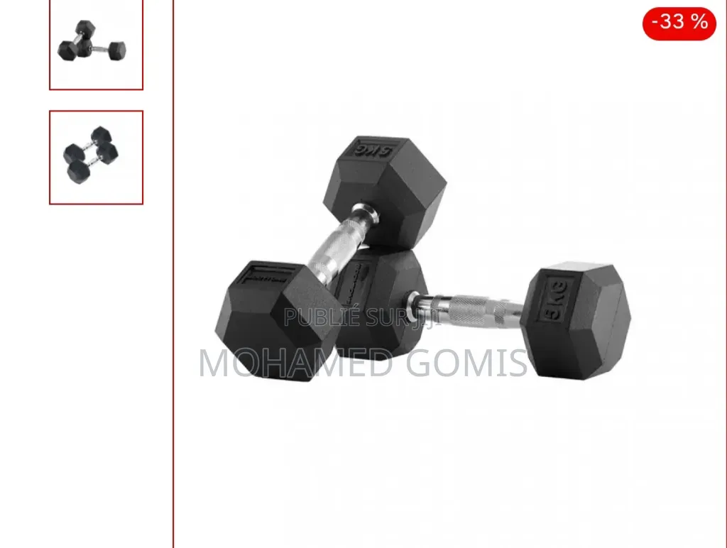 Paire De Poids Bisseps 5 Kg