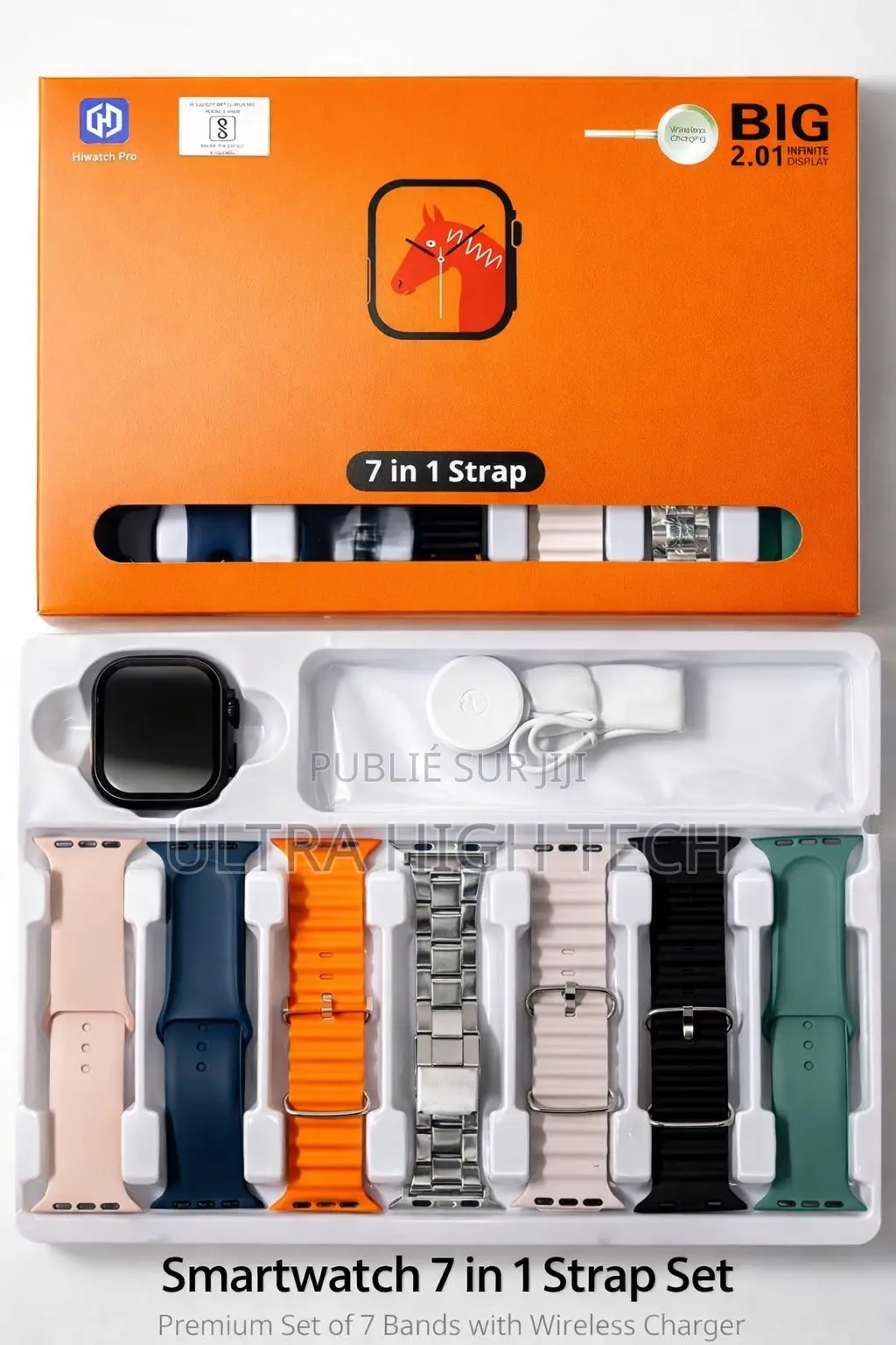 Montre Intelligente 7 en 1 Appel Bluetooth Charge Sans Fil Bracelets