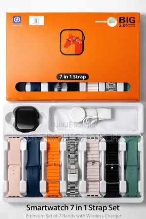 Montre Intelligente 7 en 1 Appel Bluetooth Charge Sans Fil Bracelets