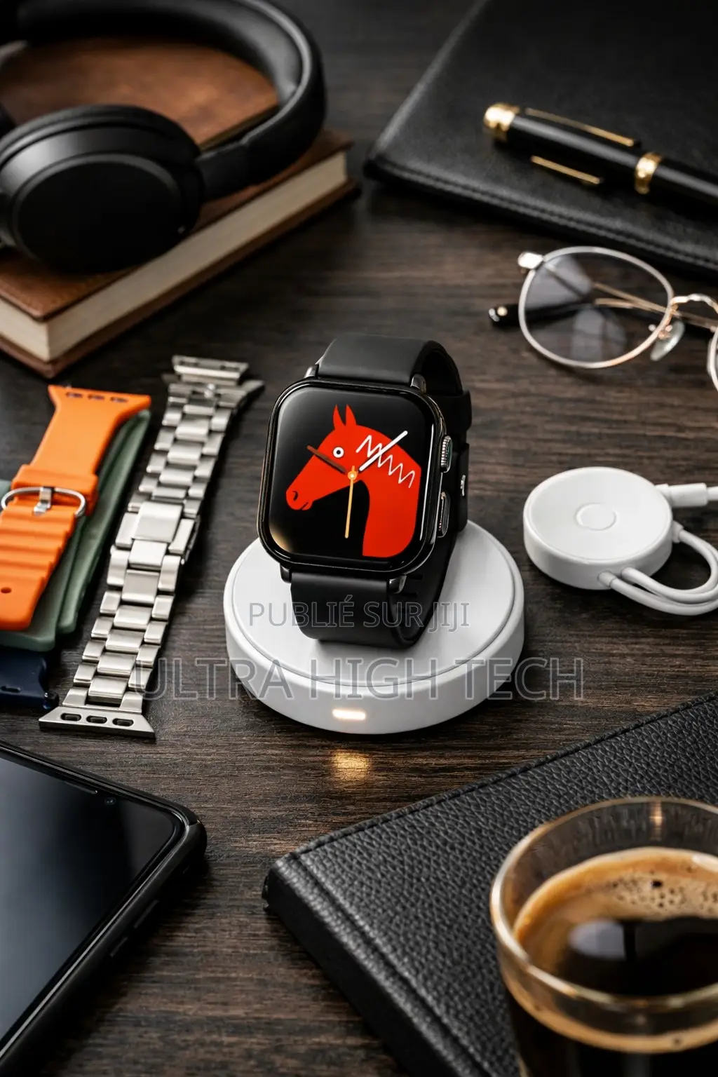 Montre Intelligente 7 en 1 Appel Bluetooth Charge Sans Fil Bracelets
