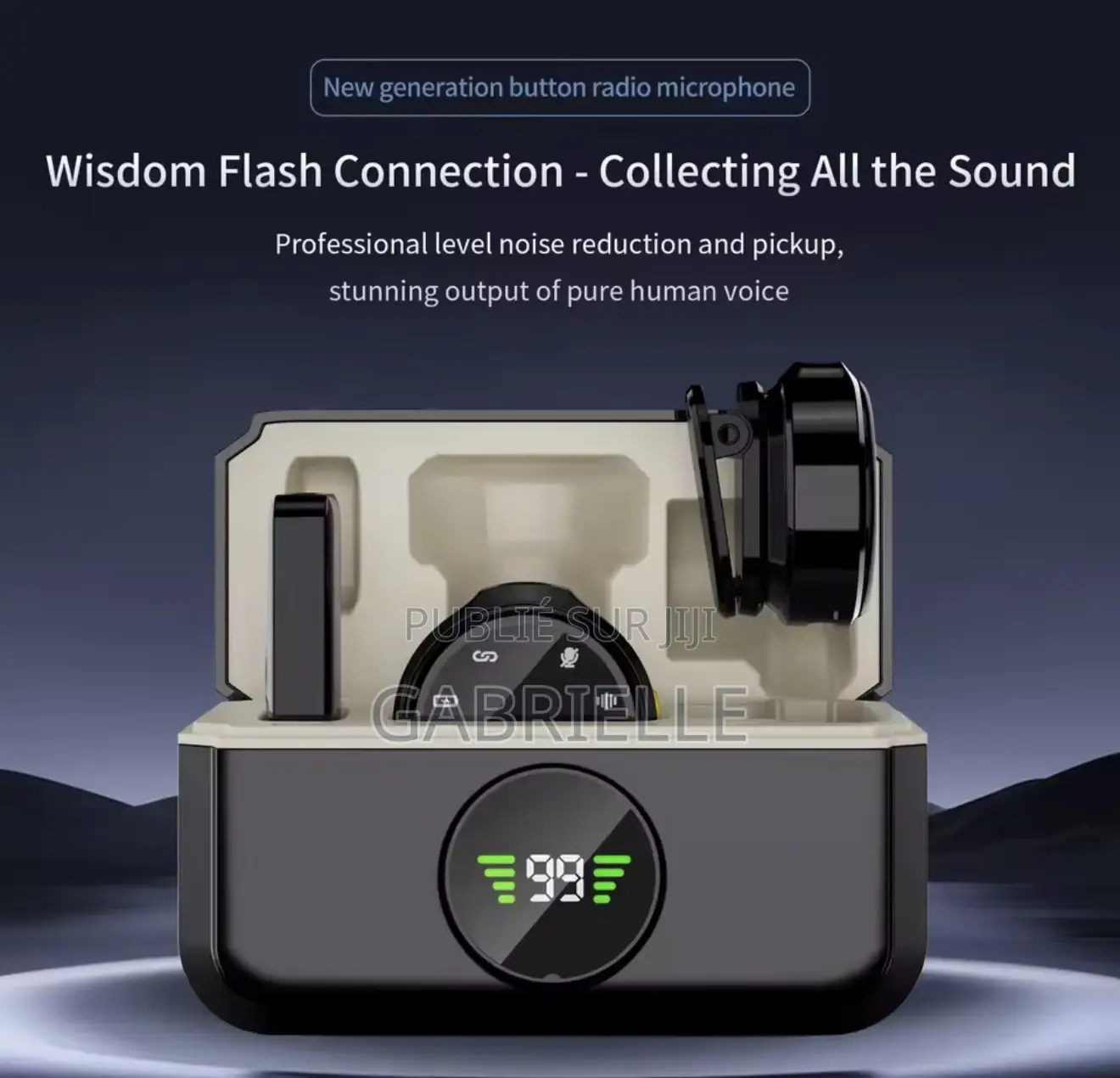 Wireless Lavalier Microphone Dual for iPhone/Android