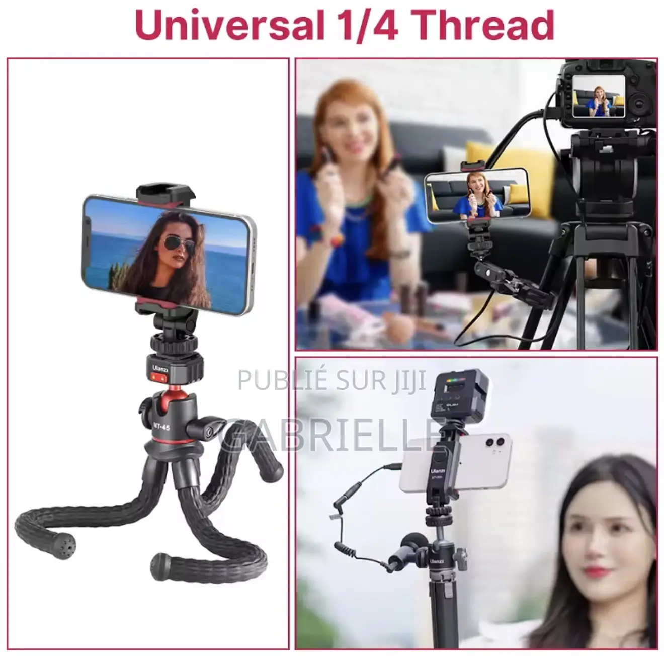 Ulanzi St-06s Universal 360° Mobile Phone Clip Holder Tripod Mount