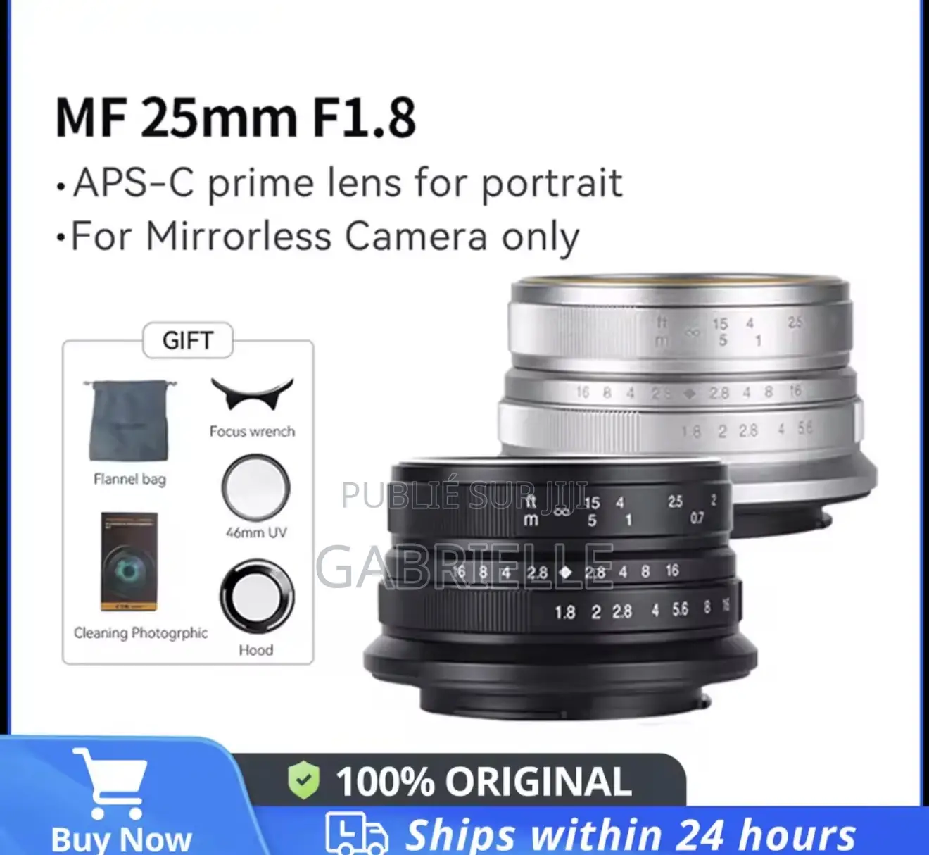 7artisans 25mm F1.8 Aps-C Manualprime Lens for Sony/Fuji/Olympus/Pana