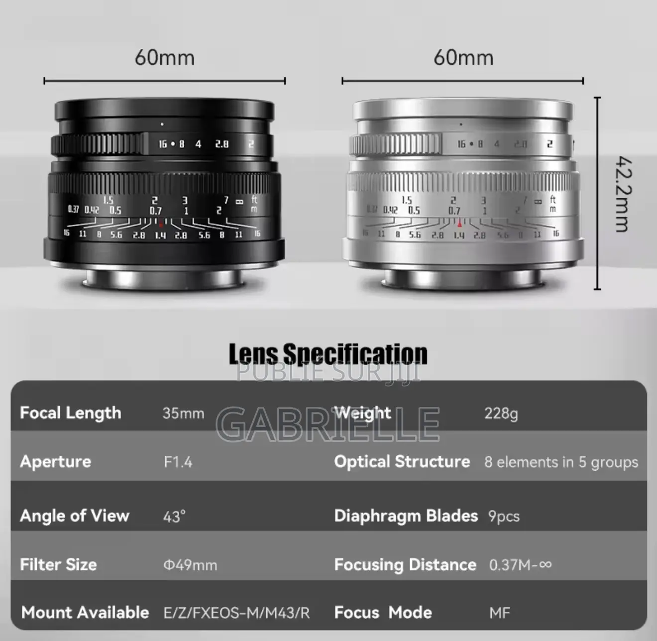 7artisans 35mm F1.4 Aps-C Manual Prime Lens for Sony/Fuji/Nikon/Canon