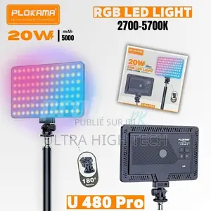 Plokama U480 Pro 20w RGB Led Lumière De Remplissage Photographique