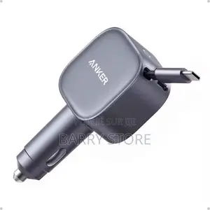 Chargeur De Voiture Anker Usb-C Avec Câble Usb-C Rétractable Intégré