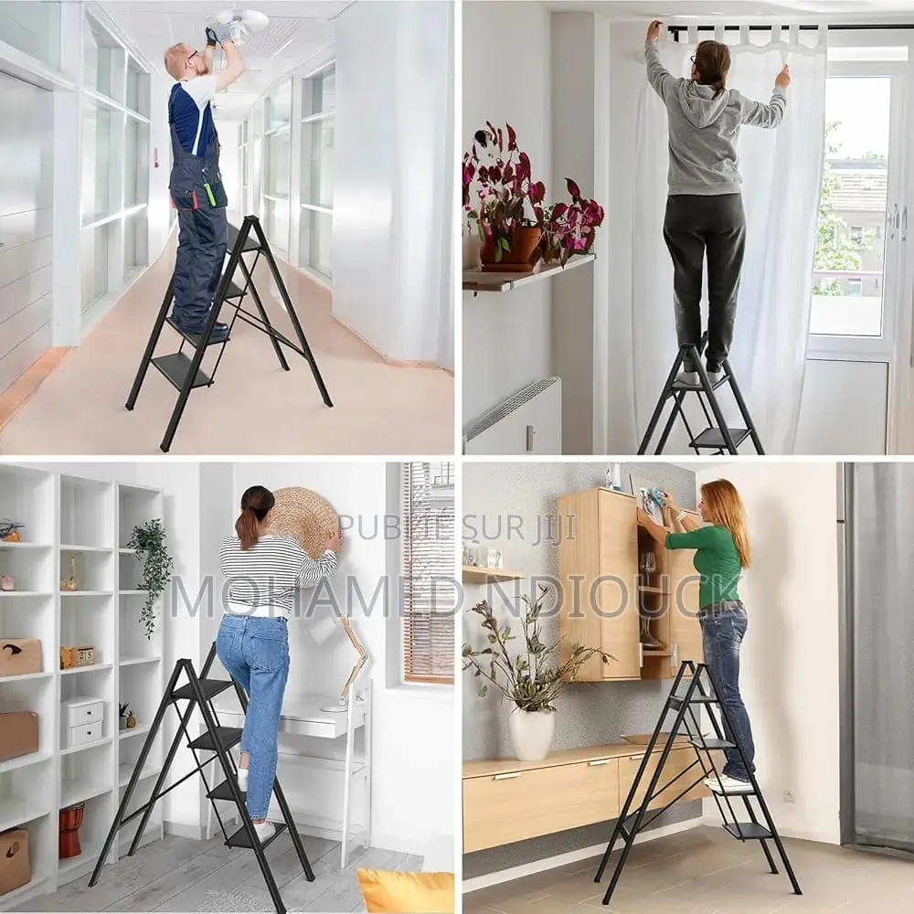 Escabeau À 4 Marches, Escabeau Multifonction Pliable