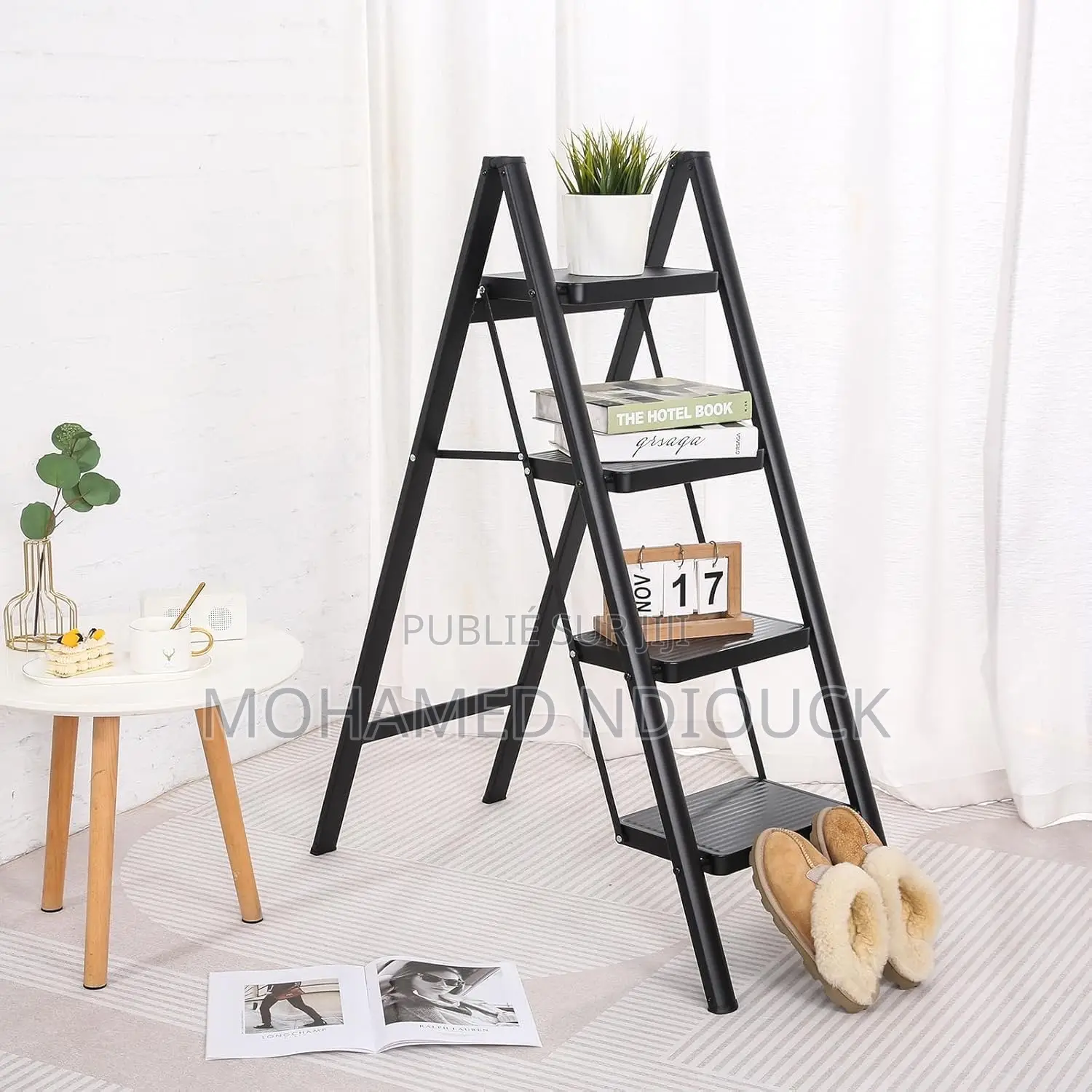 Escabeau À 4 Marches, Escabeau Multifonction Pliable