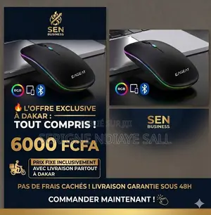 Souris Sans Fil Bluetooth Et Rechargeable (Neuve) + Led Rgb