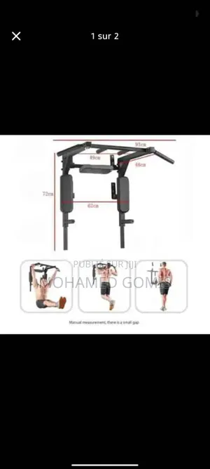 35.000f Barre Fixe De Traction Double Fit