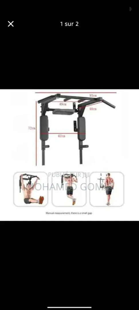 35.000f Barre Fixe De Traction Double Fit