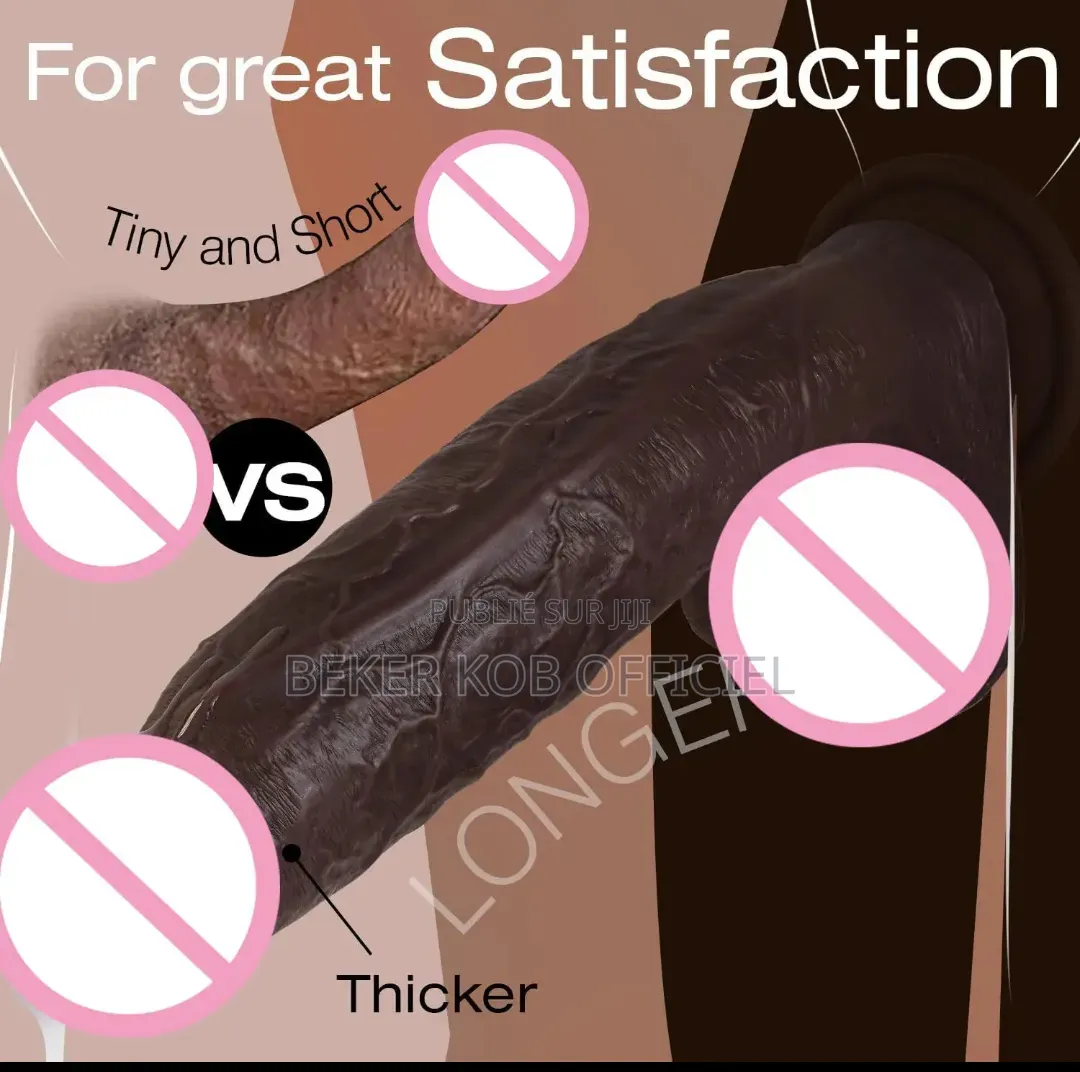 Gode en Silicone Noire Extra Long