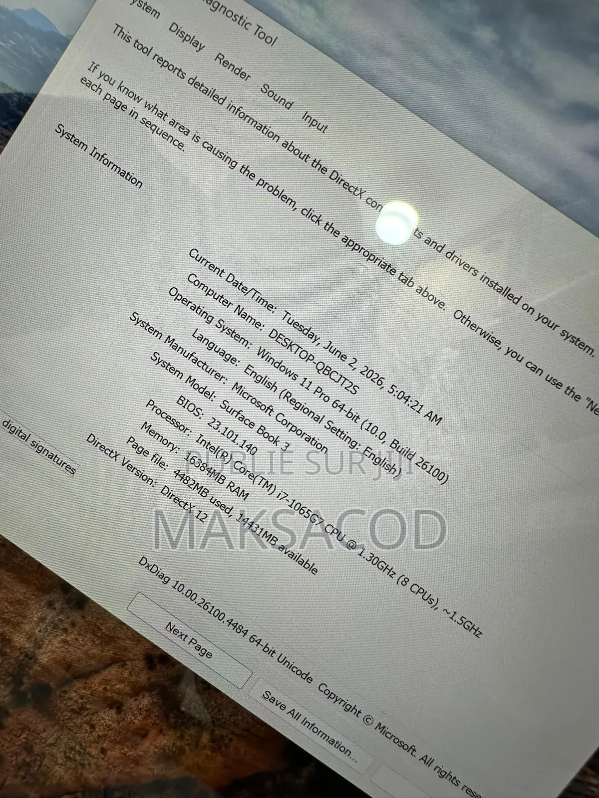 Microsoft Surface Book 3 16GB Intel Core i7 SSD 256GB