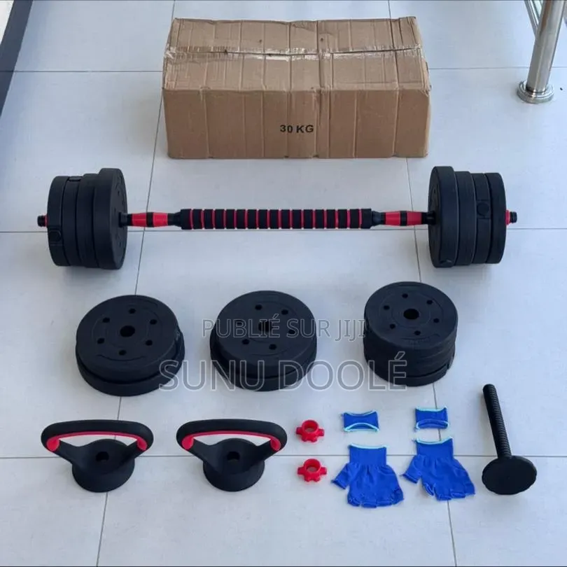 Kit Haltère Réglable 30kg - Musculation - Bras, Abdomen, Dos