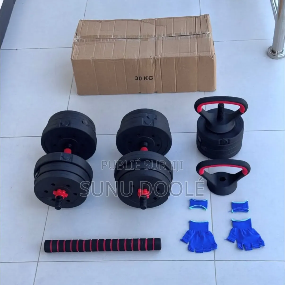 Kit Haltère Réglable 30kg - Musculation - Bras, Abdomen, Dos