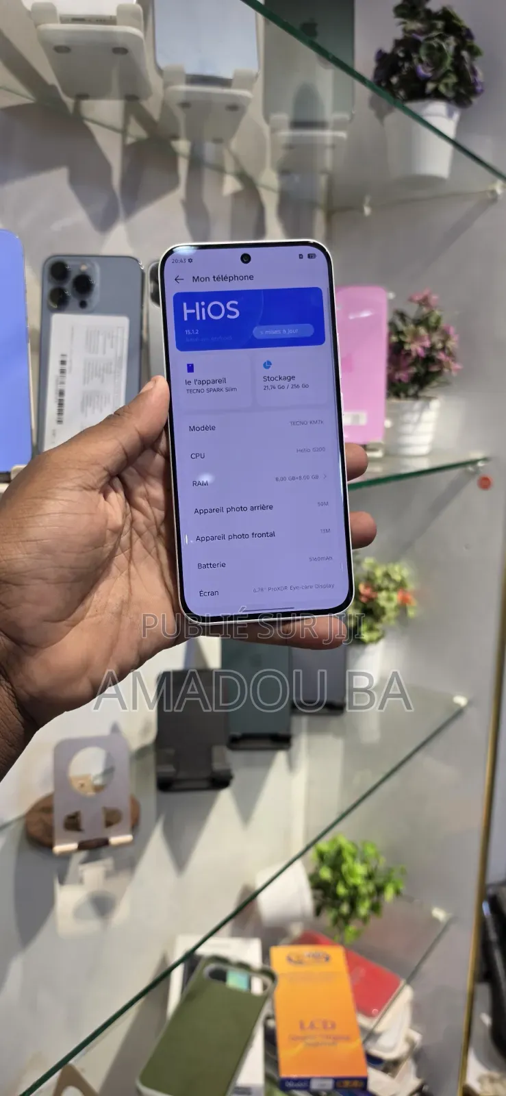 Nouveau Tecno Spark Slim 256 GB Blanc