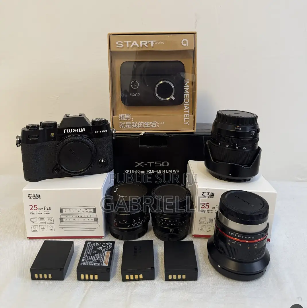 Fuijifilm X-T50 Camera Lenses Batteries Charger