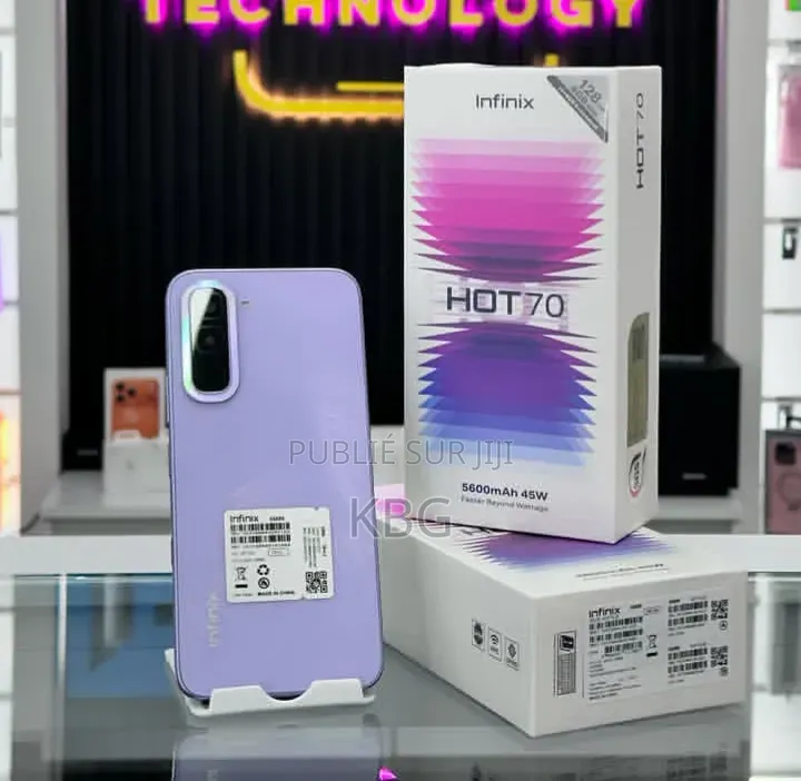 Nouveau Infinix Hot 70 128 GB Blanc