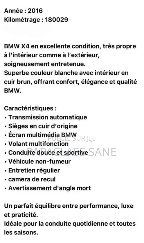 BMW X4 2016 Noir