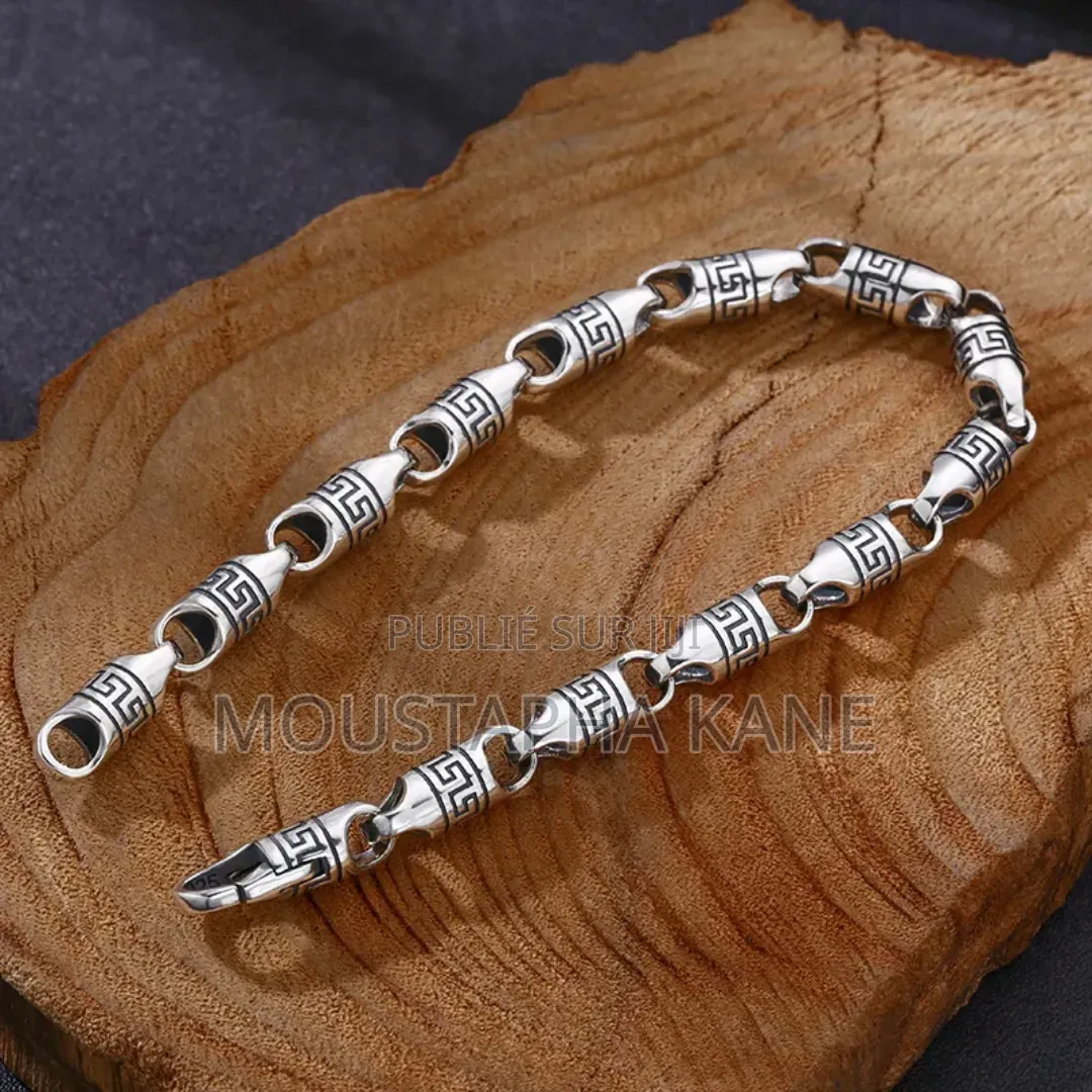 Bracelet Unisexe Plaqué Argent Inoxydable