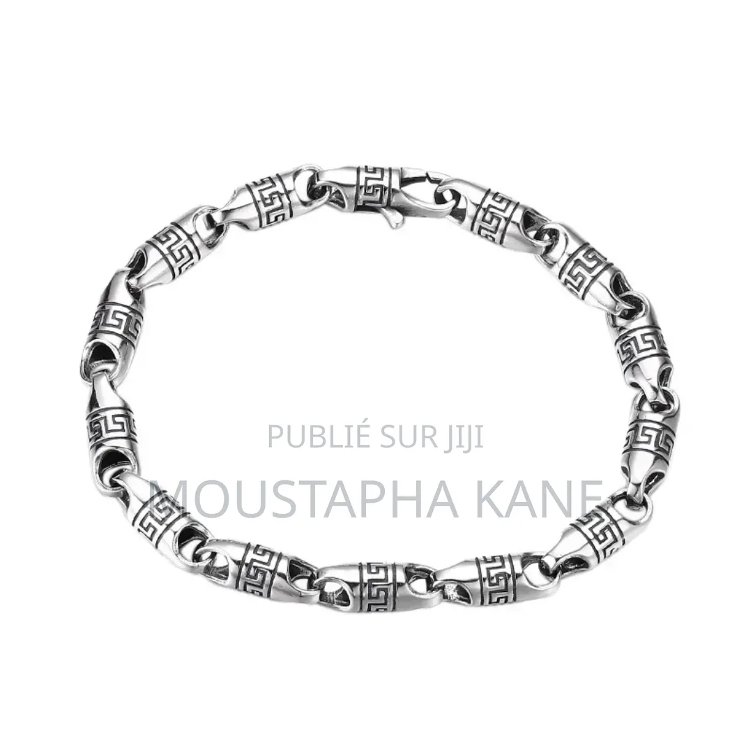 Bracelet Unisexe Plaqué Argent Inoxydable