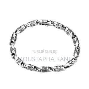 Bracelet Unisexe Plaqué Argent Inoxydable