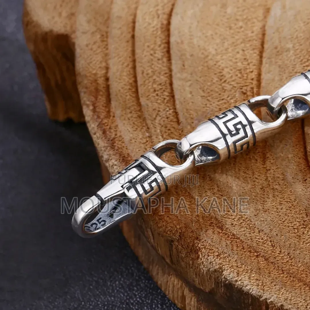 Bracelet Unisexe Plaqué Argent Inoxydable