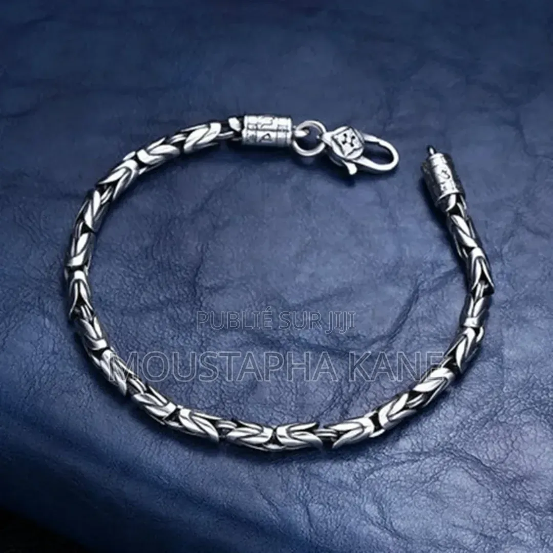 Bracelet Unisexe Plaqué Argent Mode Serpent Inoxydable