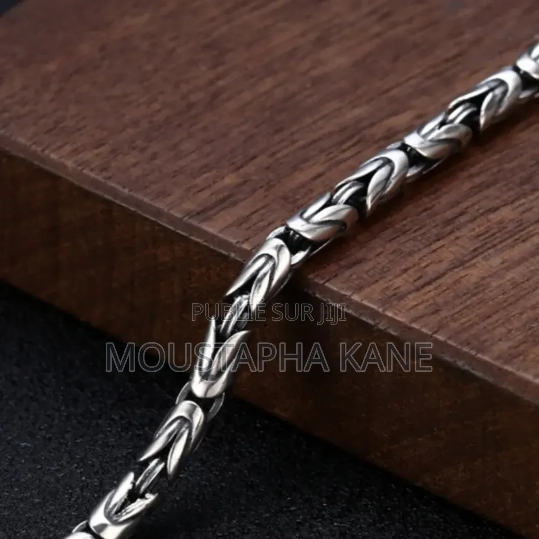 Bracelet Unisexe Plaqué Argent Mode Serpent Inoxydable