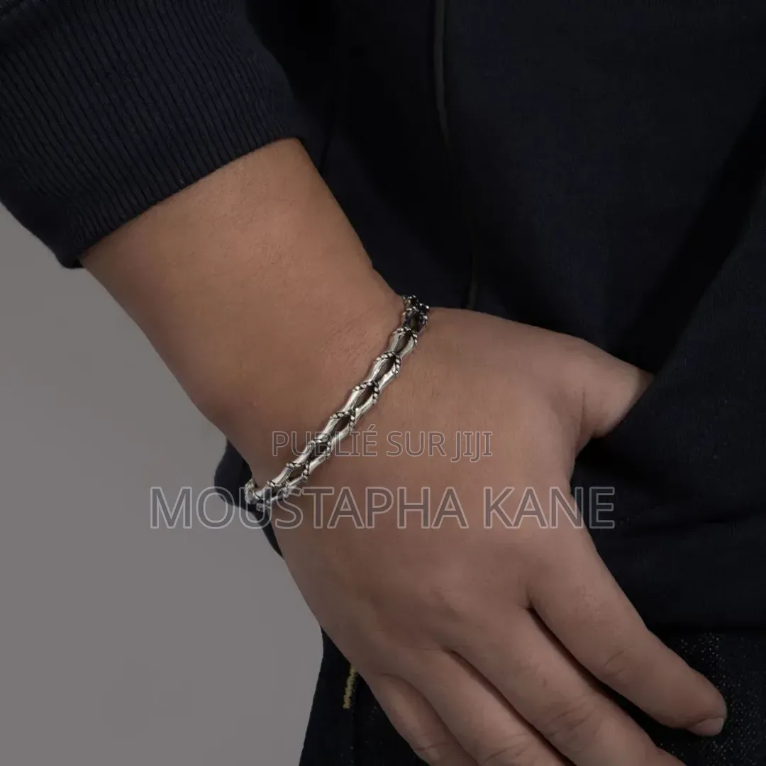 Bracelet Unisexe Argenté Inoxydable