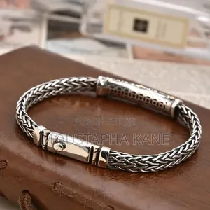 Bracelet Unisexe en Acier Inoxydable Avec Finition en Cuivre