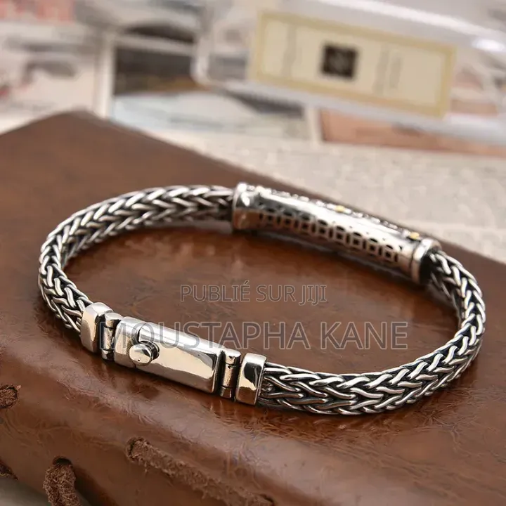Bracelet Unisexe en Acier Inoxydable Avec Finition en Cuivre