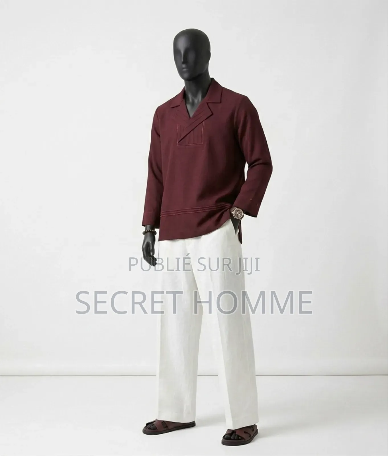 Tenue Homme Premium — Chemise Bordeaux