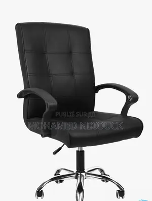 Chaise De Bureau Ergonomique en Similicuir À Dossier Haut