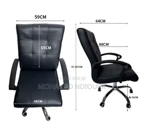 Chaise De Bureau Ergonomique en Similicuir À Dossier Haut