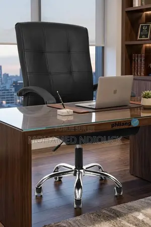 Chaise De Bureau Ergonomique en Similicuir À Dossier Haut