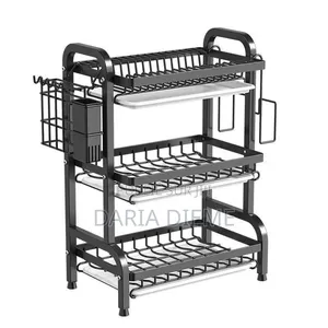 Égouttoir De Rangement Vaisselle 3 Niveaux Multifonctionnelle