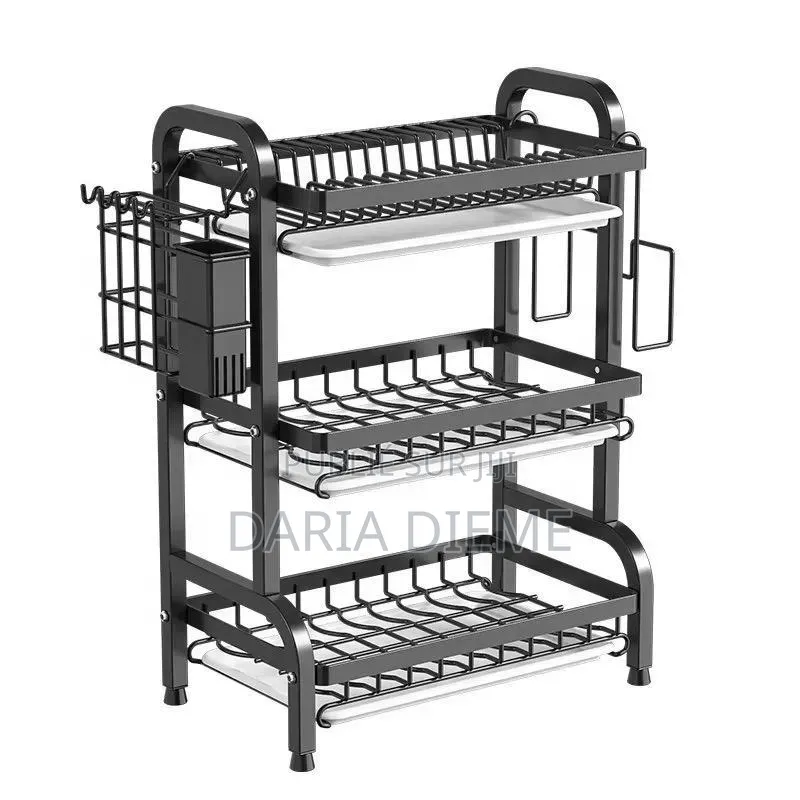 Égouttoir De Rangement Vaisselle 3 Niveaux Multifonctionnelle
