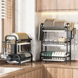 Égouttoir De Rangement Vaisselle 3 Niveaux Multifonctionnelle