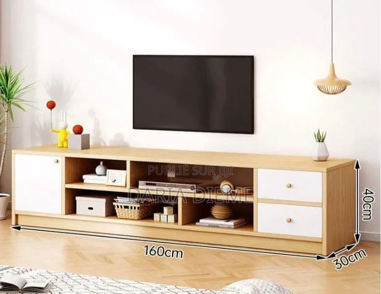 Table Tv en Bois Haute Qualité (1m40)