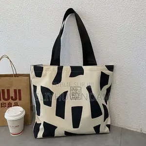 Tote Bag Imprimé en Toile Avec Fermeture