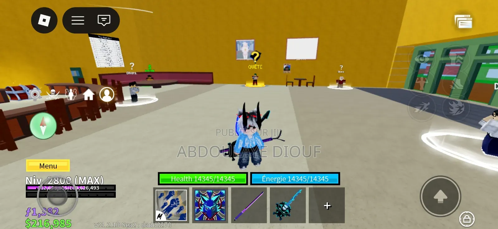 Vente De Compte Roblox Bloxfruit