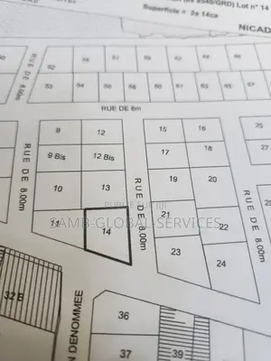 Terrain Angle À Vendre Pieds Dans l'Eau 214m2 À Diamalaye