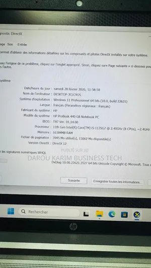 Nouveau HP ProBook 440 G8 16GB Intel Core i5 SSD 256GB