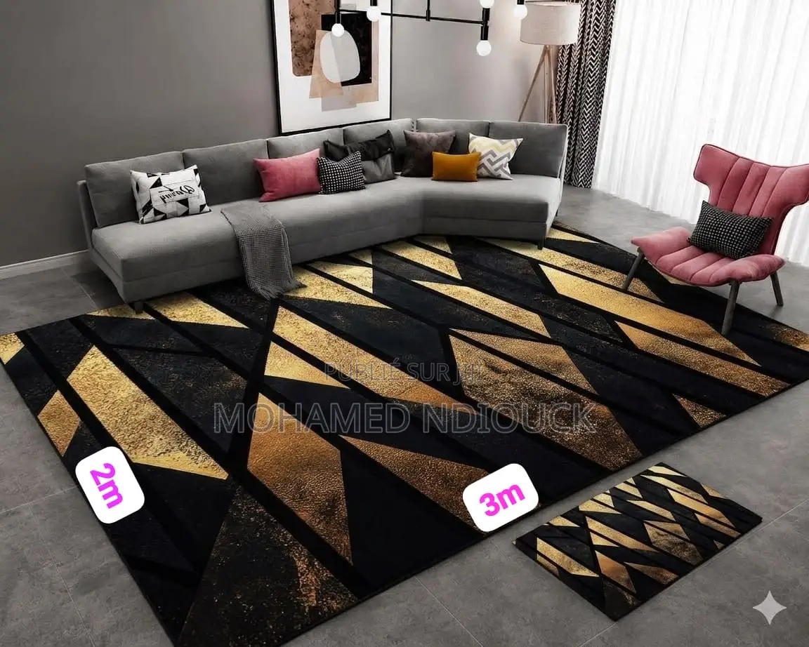 Tapis 3d Moderne Abstrait De Haute Qualité Avec Pose Pied