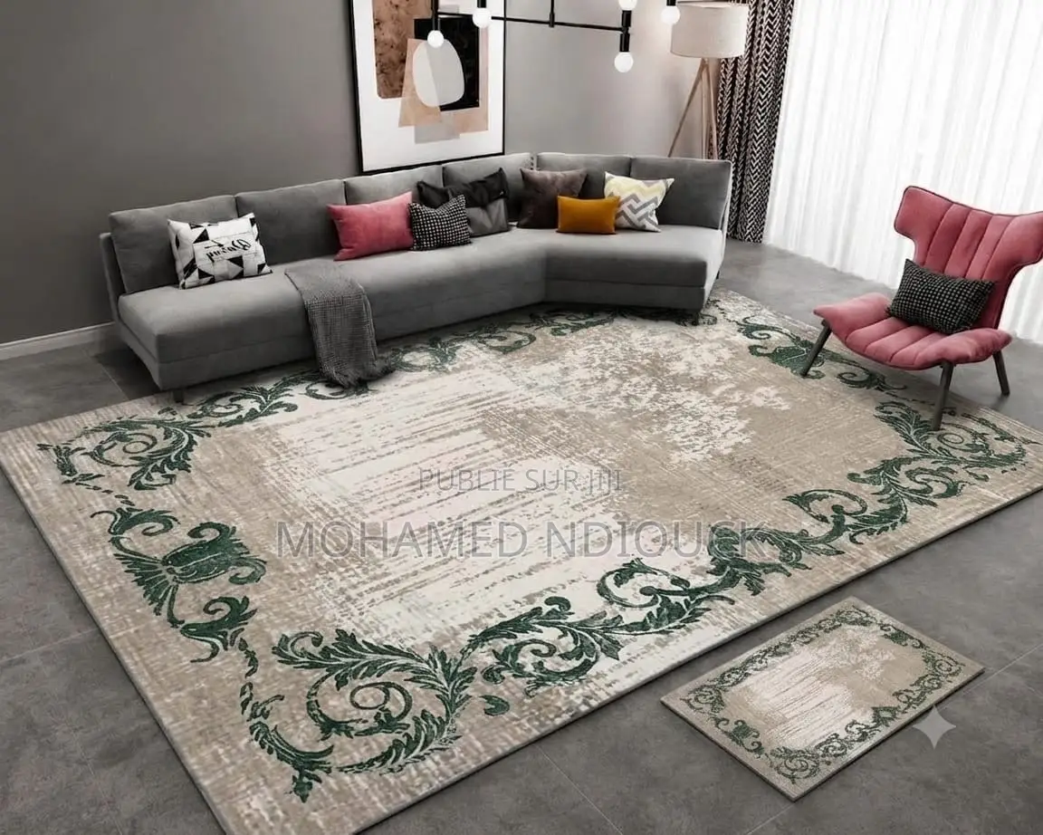 Tapis 3d Moderne Abstrait De Haute Qualité Avec Pose Pied