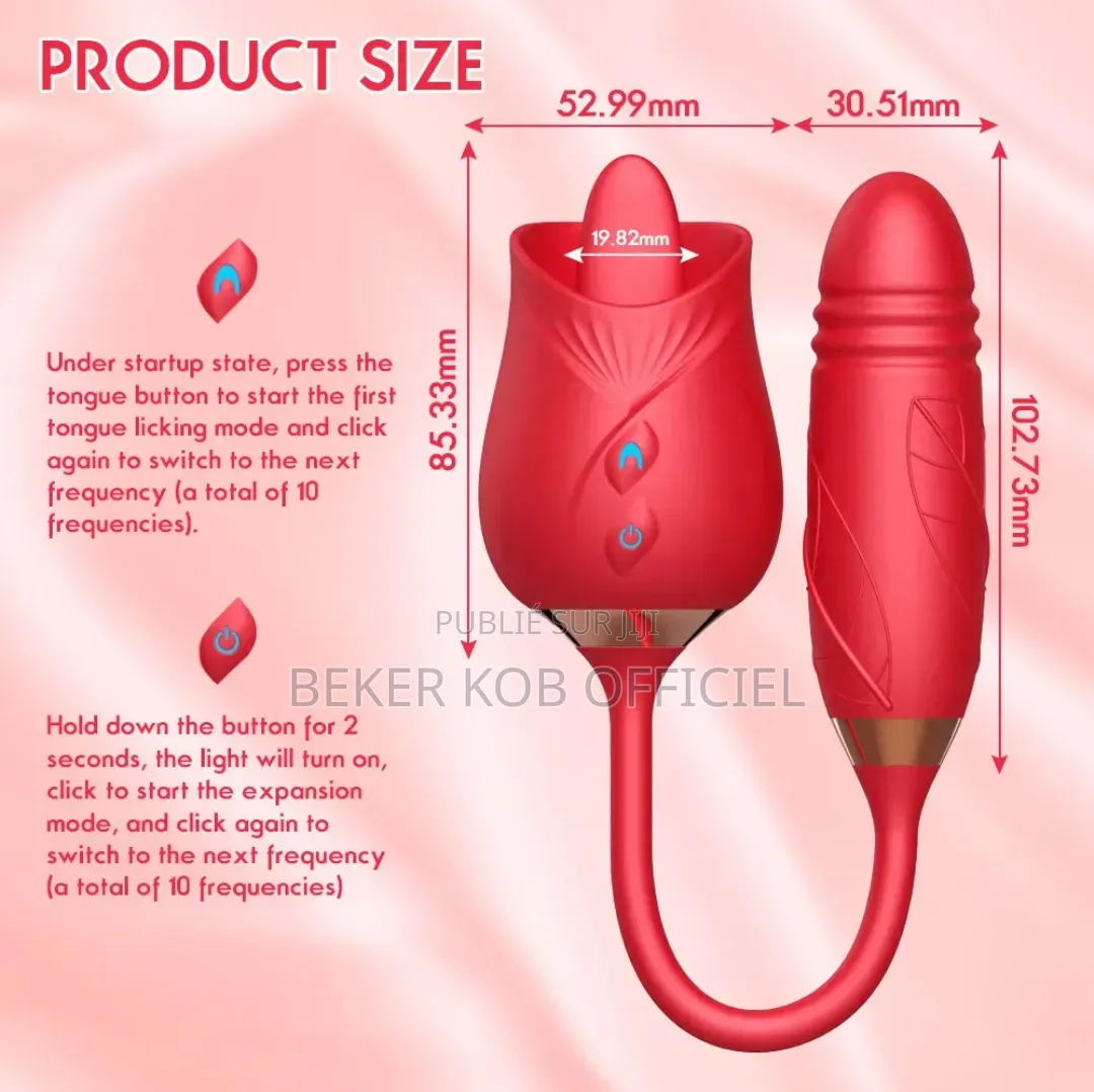 Vibromasseur 2 en 1 en Forme De Langue G-Spot