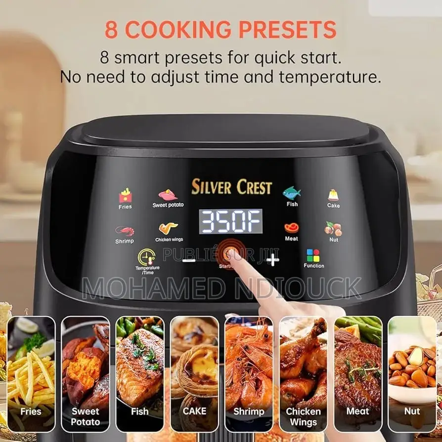 Friteuse À Air Électrique De Grande Capacité De 8l, Écran Tactile